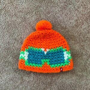 Like new Neon orange women’s fleeced beanie